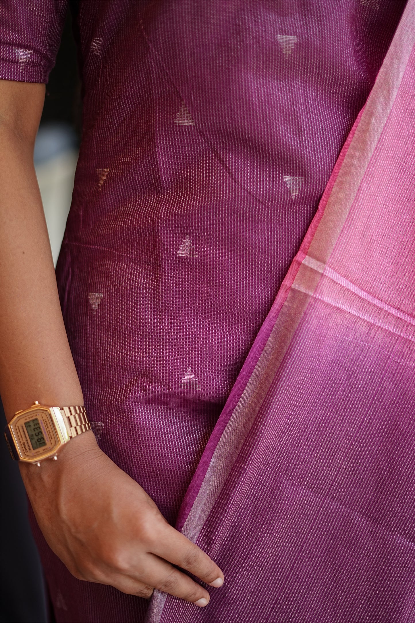 Purple Lined Jari Butta | 3-Piece Set | LCSP 020