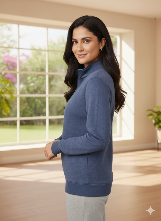 Women's Sweatshirt Blue Melange