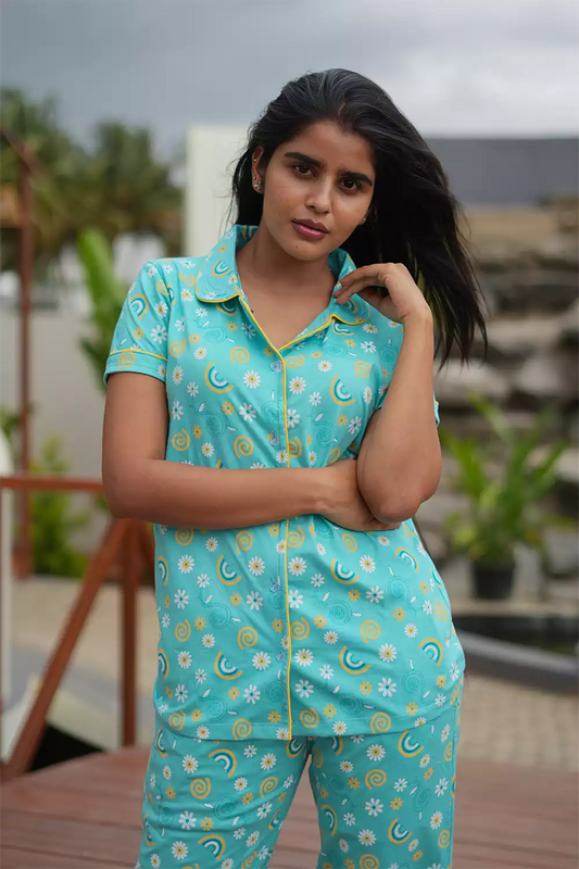 Pyjama Co-Ords Aqua