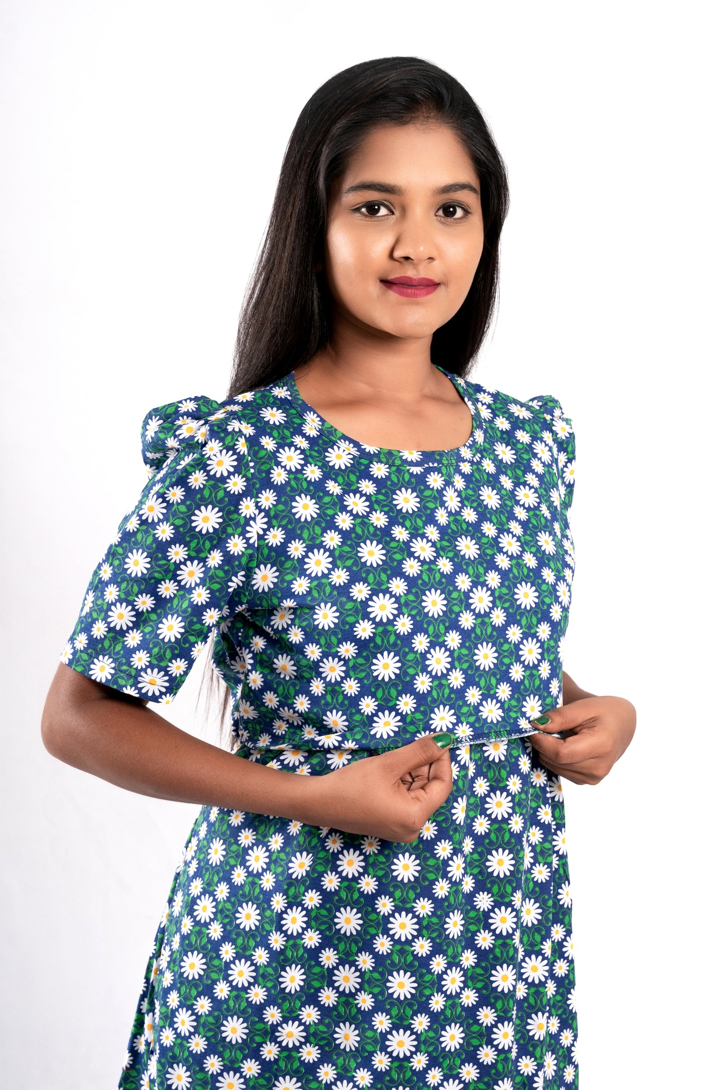 Capri Feeding Wear with Puff Sleeve NG Floral