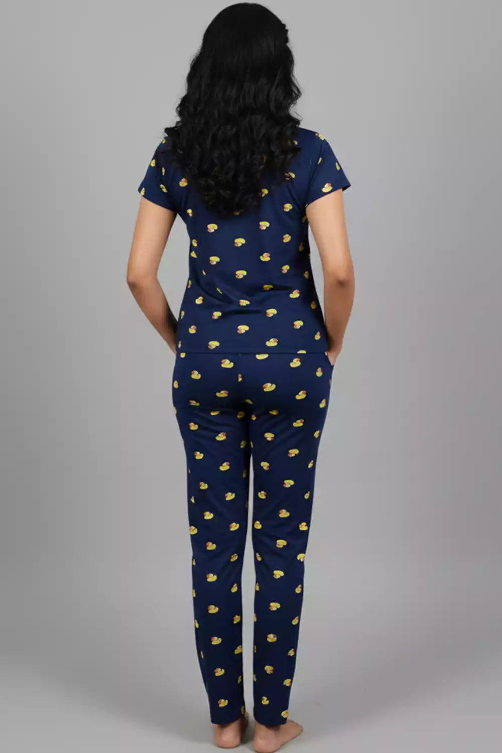 Pyjama Co-Ords Dark Navy Yellow