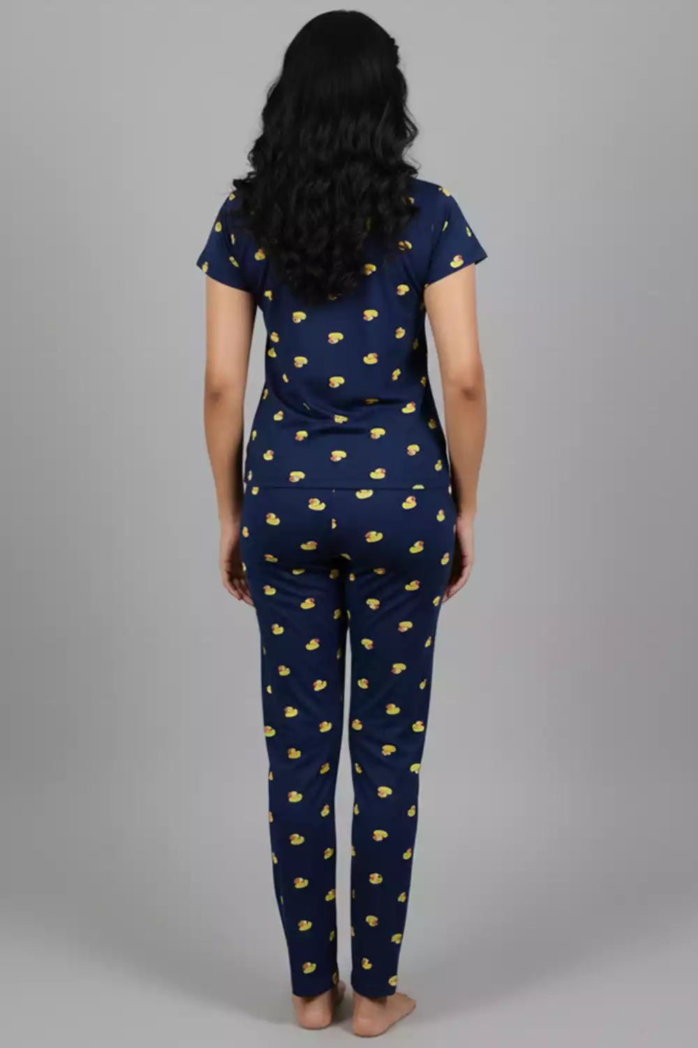 Pyjama Co-Ords Dark Navy Yellow