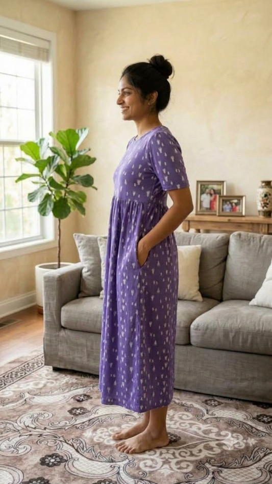 Casual Lounge Wear Non Feeding with puff Violet Mist