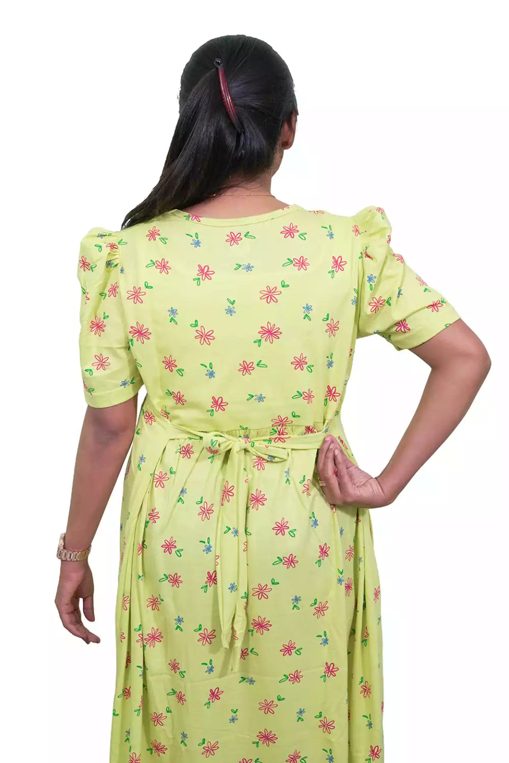 Casual Lounge Wear Non Feeding with puff Green Flower