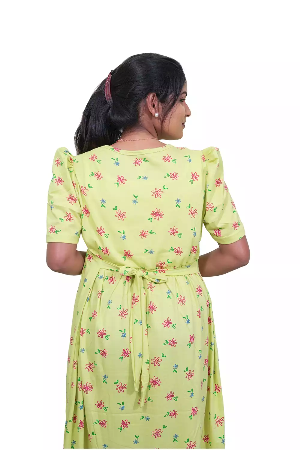 Casual Lounge Wear Non Feeding with puff Green Flower