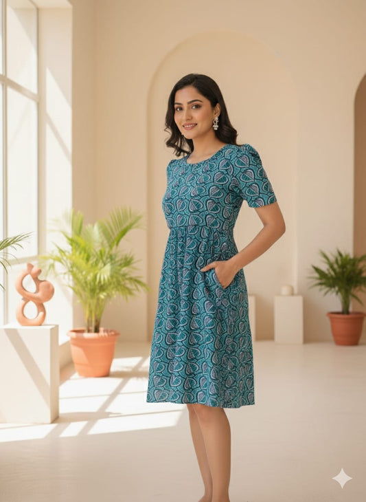 Zipless Feeding wear Green Leaf 42 Inches