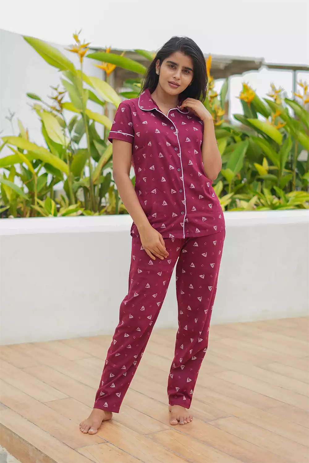 Pyjama Co-Ords Maroon