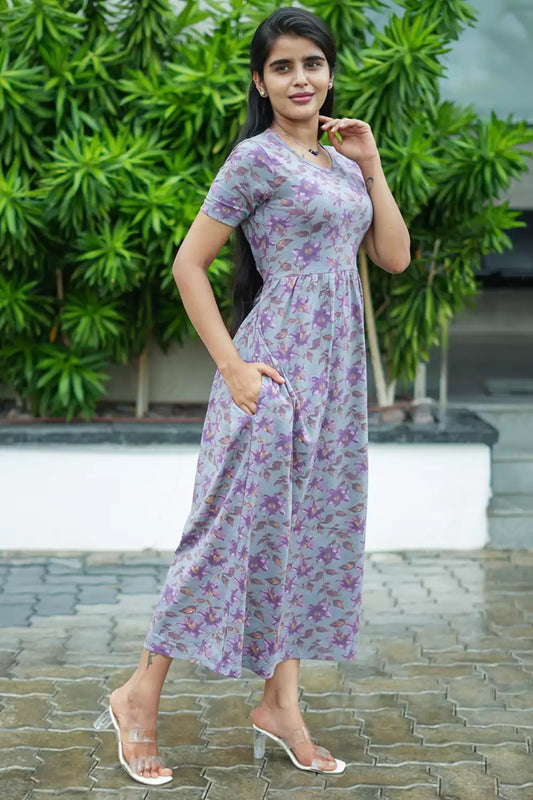 Casual Lounge Wear Non Feeding Melange Purple