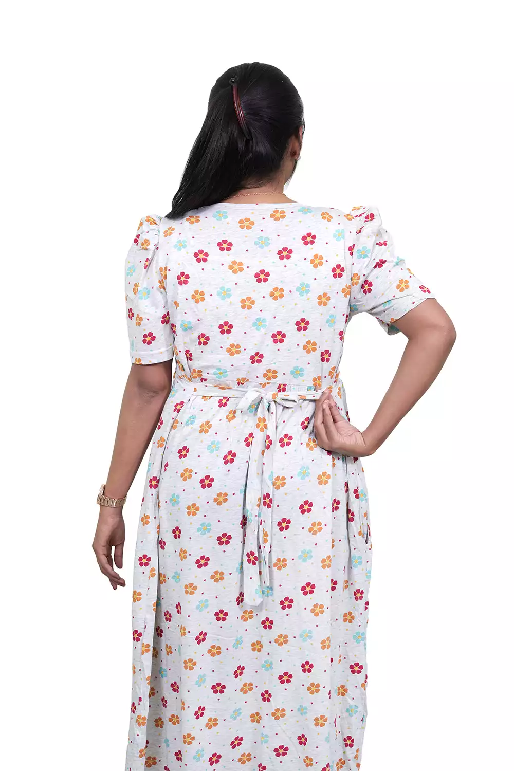 Casual Lounge Wear Non Feeding with puff Melange Flower