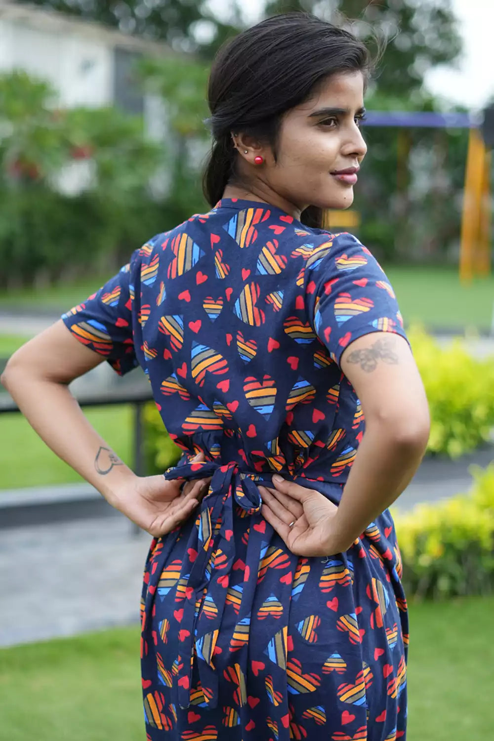 Zipless Maternity Wear Feeding with Shawl Multicolor