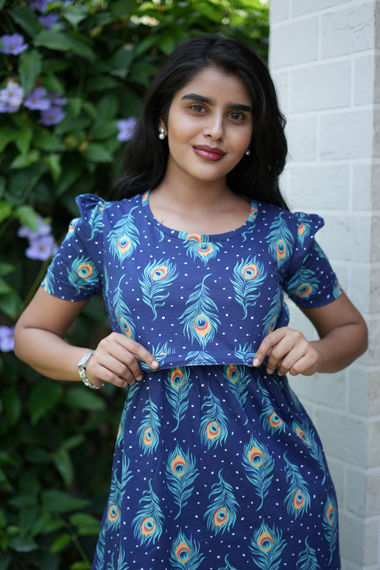 Zipless Feeding wear navy Feather 42 Inches