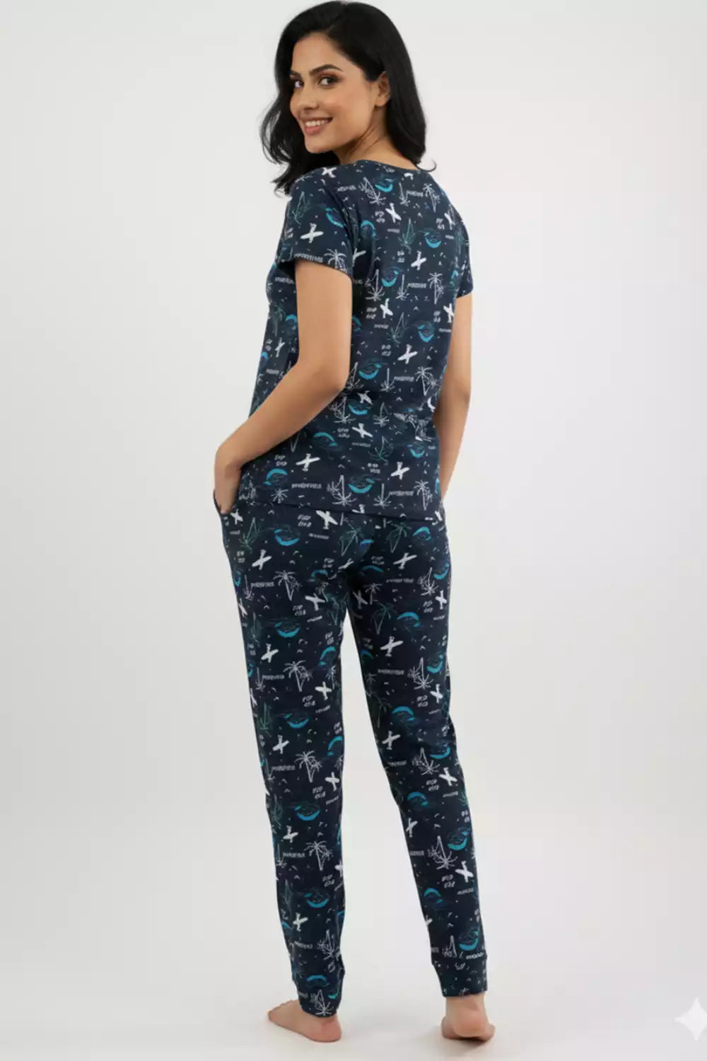 Pyjama Co-Ords Navy Blue Marine