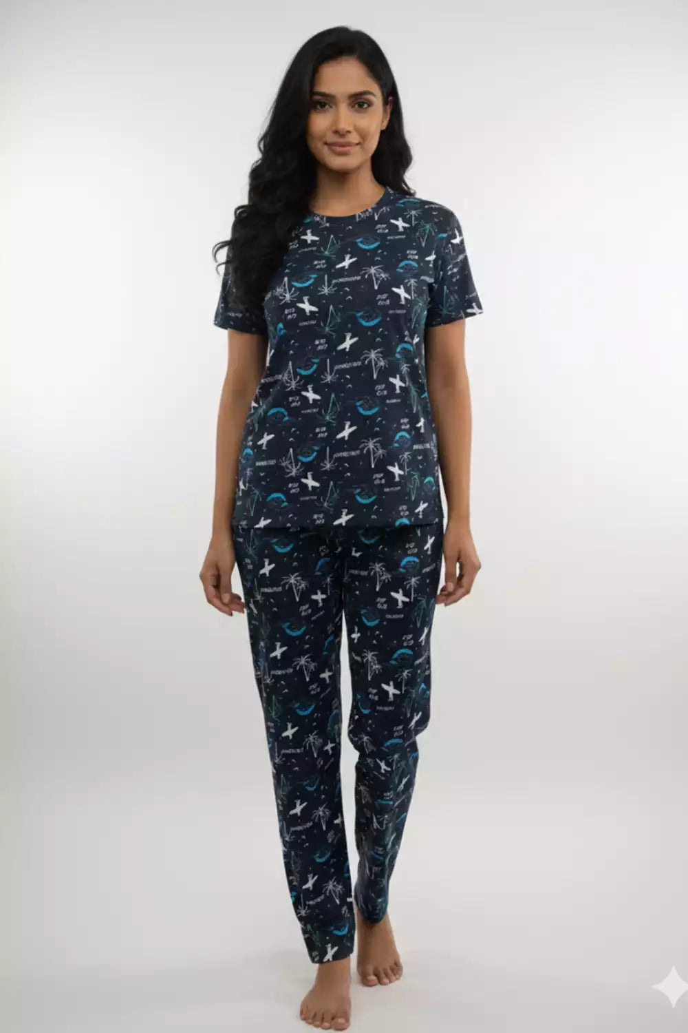 Pyjama Co-Ords Navy Blue Marine