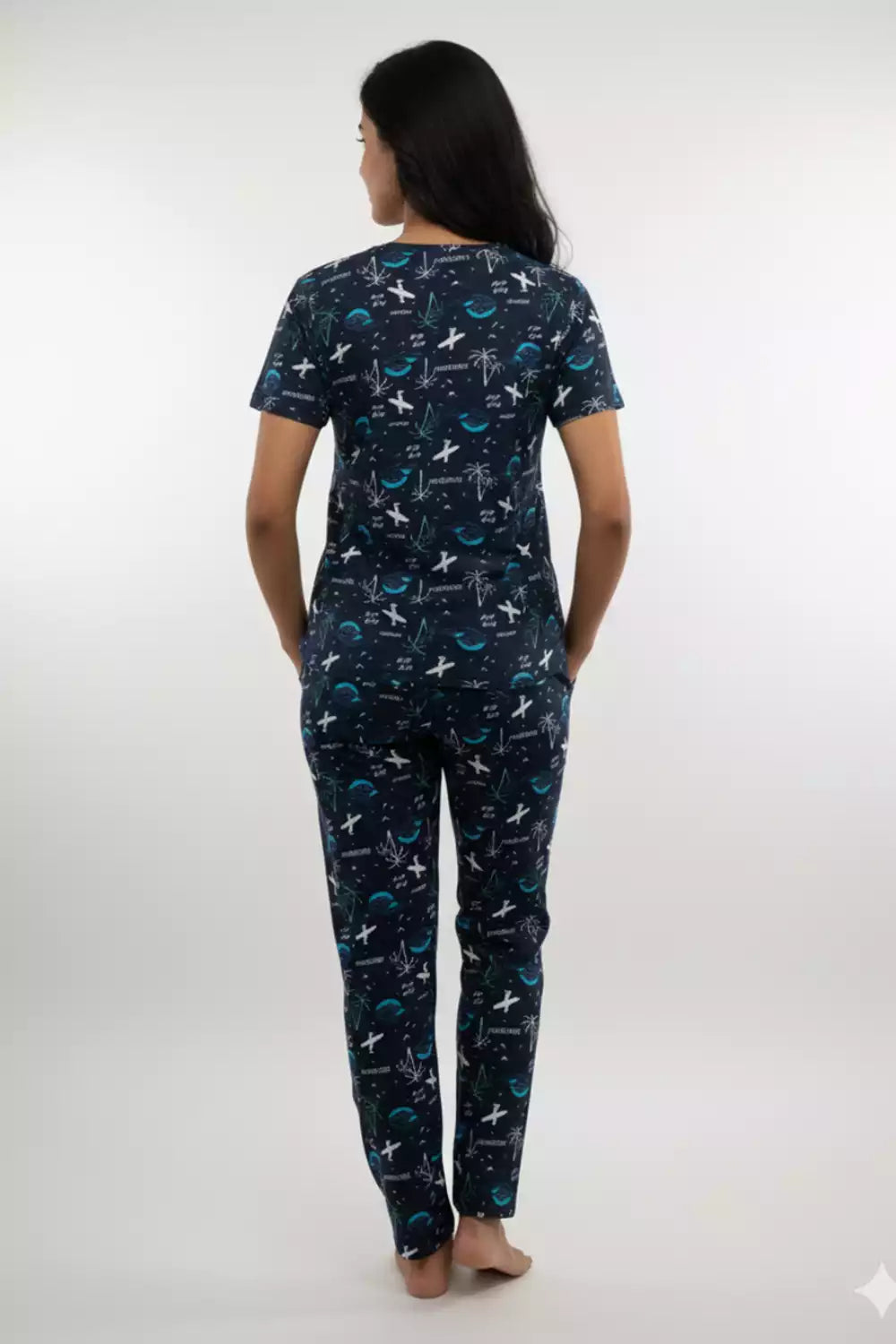 Pyjama Co-Ords Navy Blue Marine