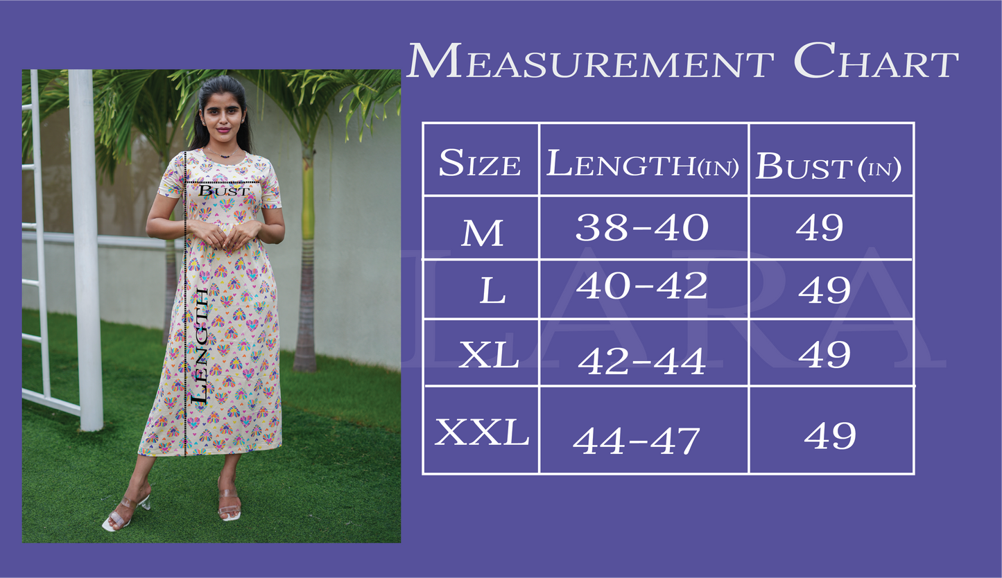 Women’s Printed White Melange Floral & Navy Orange Floral Maxi Dress Combo