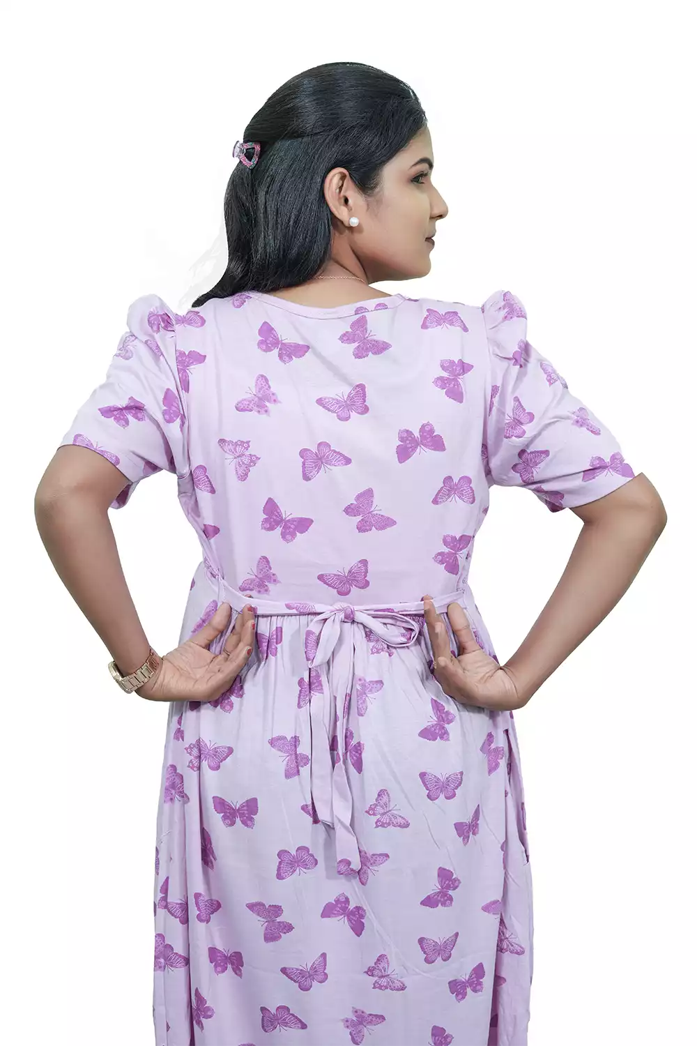 Casual Lounge Wear Non Feeding with puff Purple Butterfly