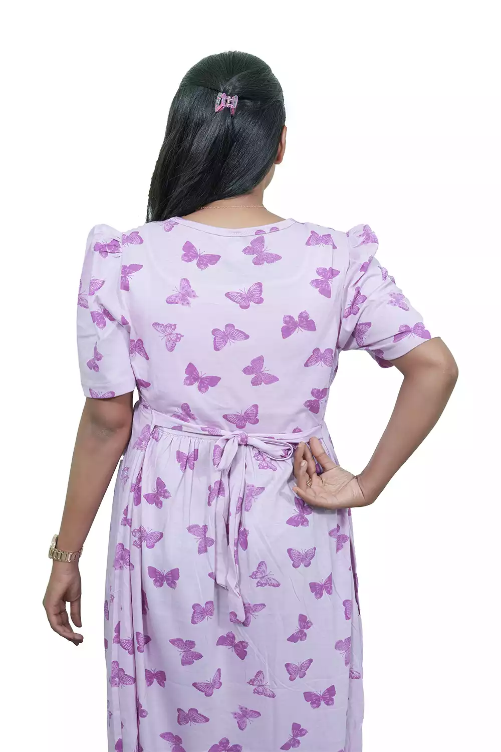 Casual Lounge Wear Non Feeding with puff Purple Butterfly