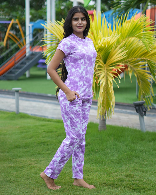 Pyjama Co-Ords Purple Dyed