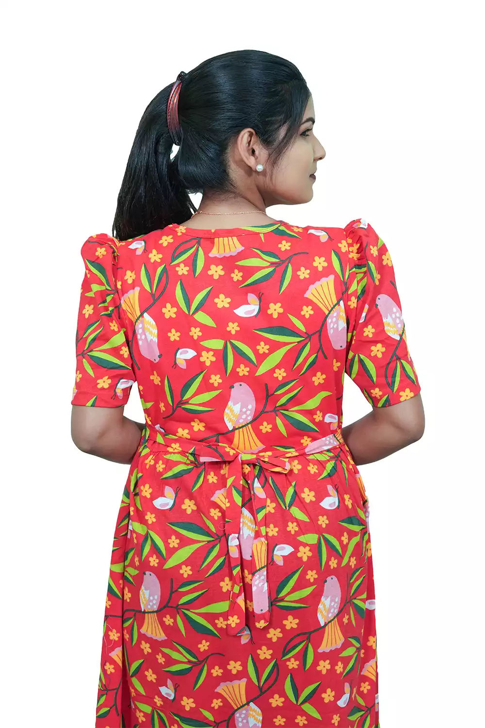 Casual Lounge Wear Non Feeding with puff Red Leaf