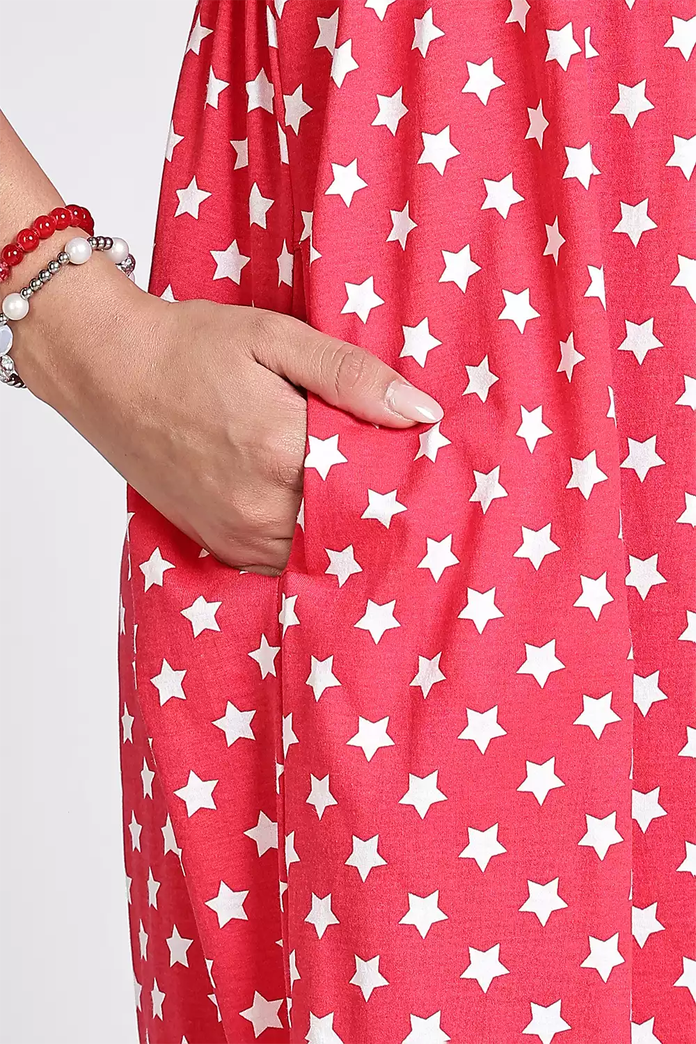 Capri Feeding Wear with Puff Sleeve Red Star