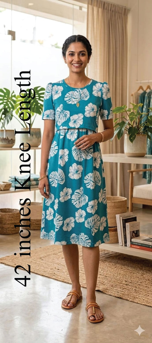 Zipless Feeding wear Torquise Leaf 42 Inches
