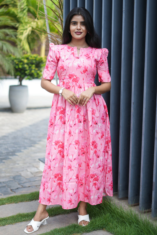 Zipper Feeding Maxi Premium Pink Floral