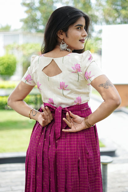 Magenta Lotus Grace Maxi Dress | LCMM 028