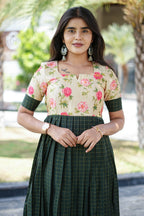 Forest Rose Elegance Maxi Dress | E - 002
