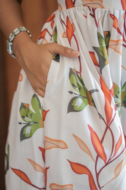 Zipper Feeding Maxi Ivory Bloom
