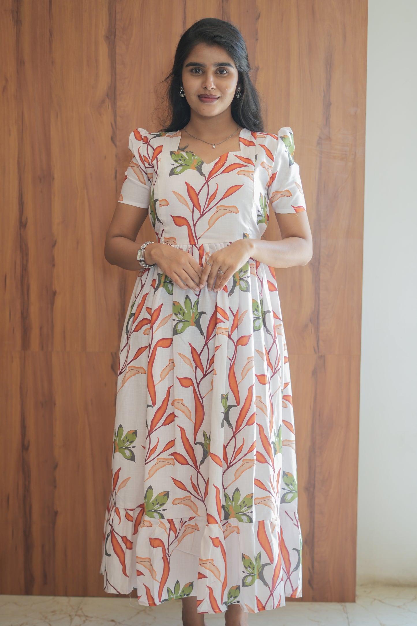 Zipper Feeding Maxi White Floral