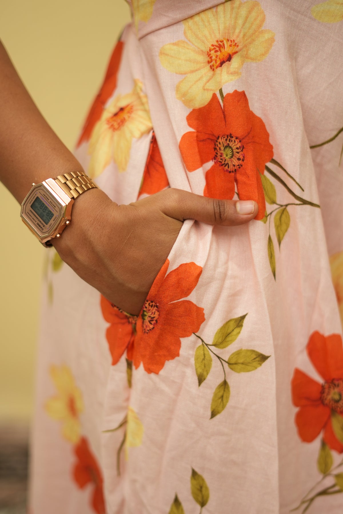 Blush Blossom Floral Maxi Dress for women | Floral Cotton Maxi Dresses | B - 003