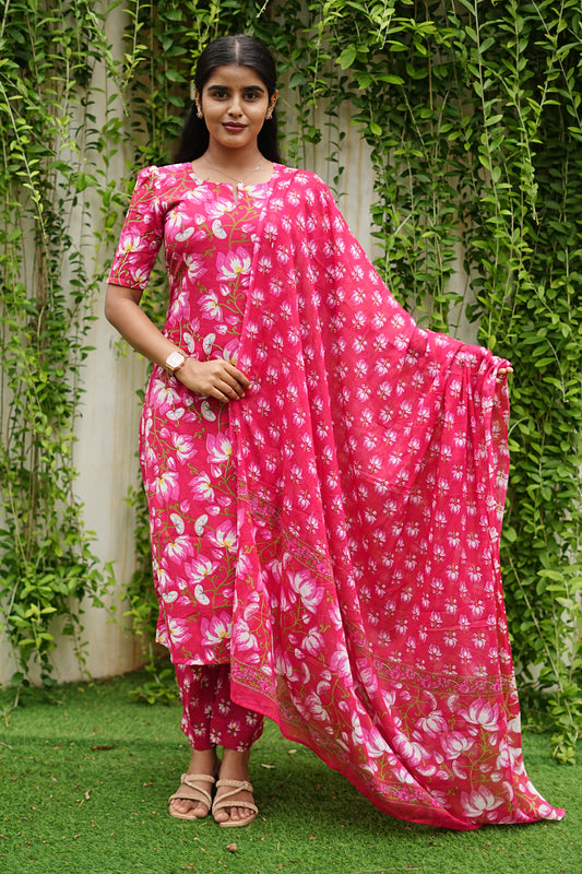 Lara Pink Muse Blossom – 3 Piece Suit Set | LCSP 025