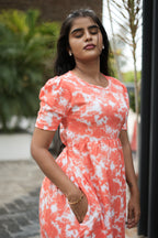 Casual Lounge Wear Non Feeding with puff Orange Dyed