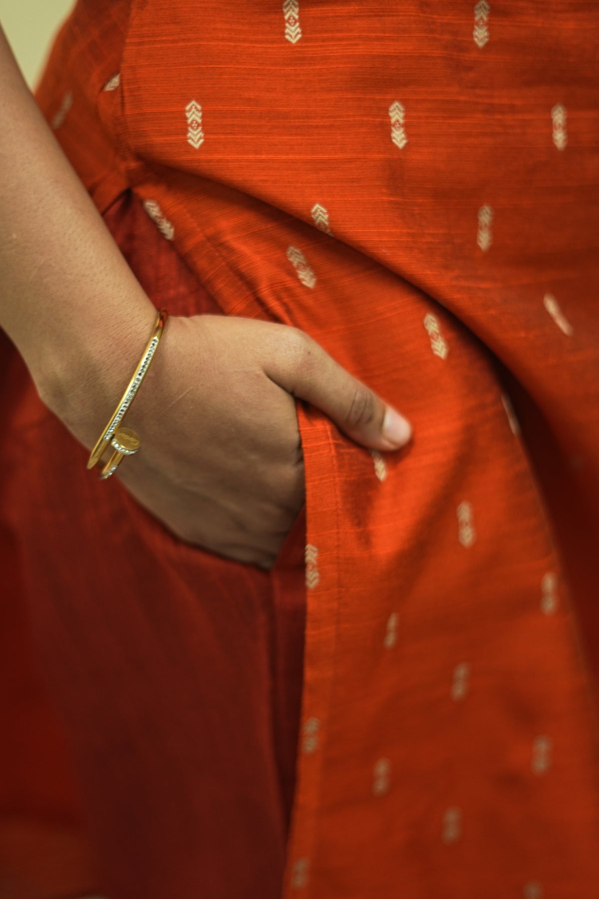 Terracotta Orange Straight Kurta Pant Dupatta Set | G - 017
