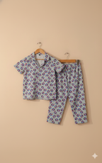 Blue Waterdrop Kids Night suit