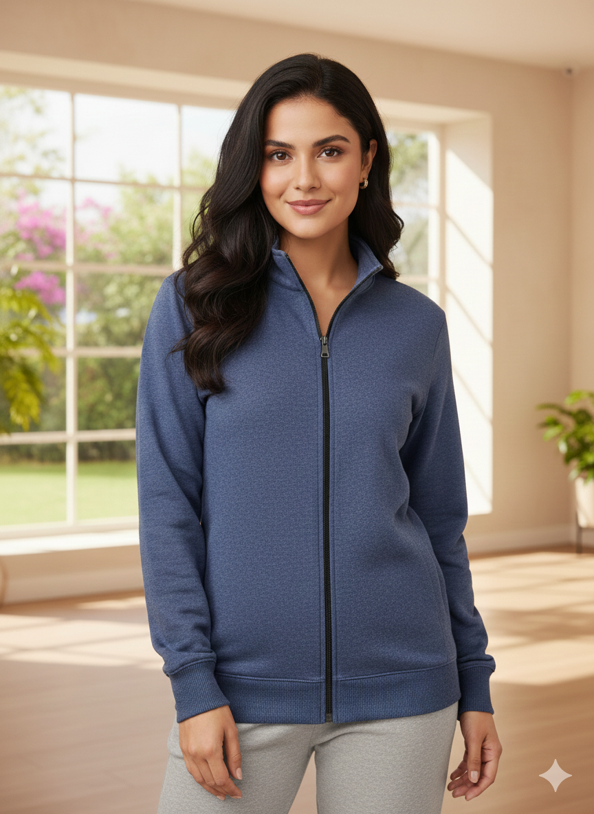 Women's Sweatshirt Blue Melange