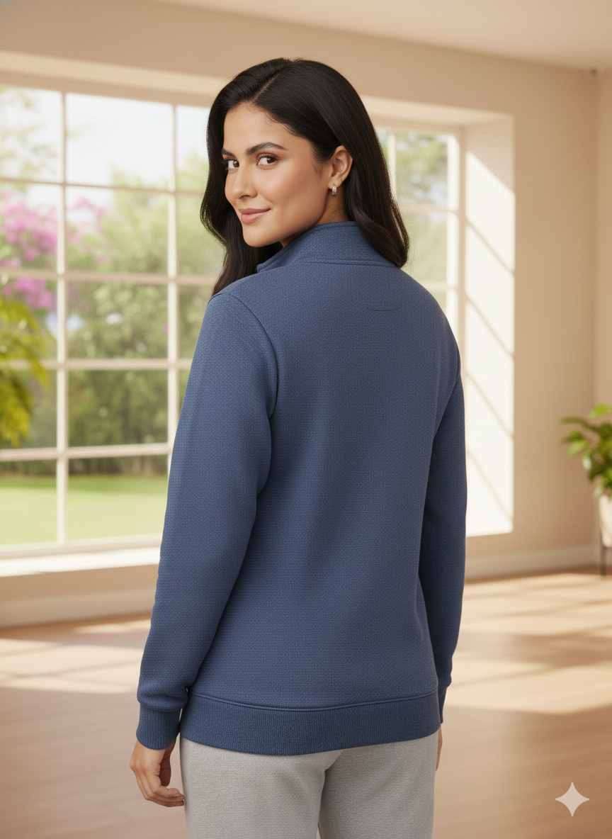 Women's Sweatshirt Blue Melange