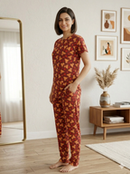 Pyjama Co-Ord's Brown  Teddy