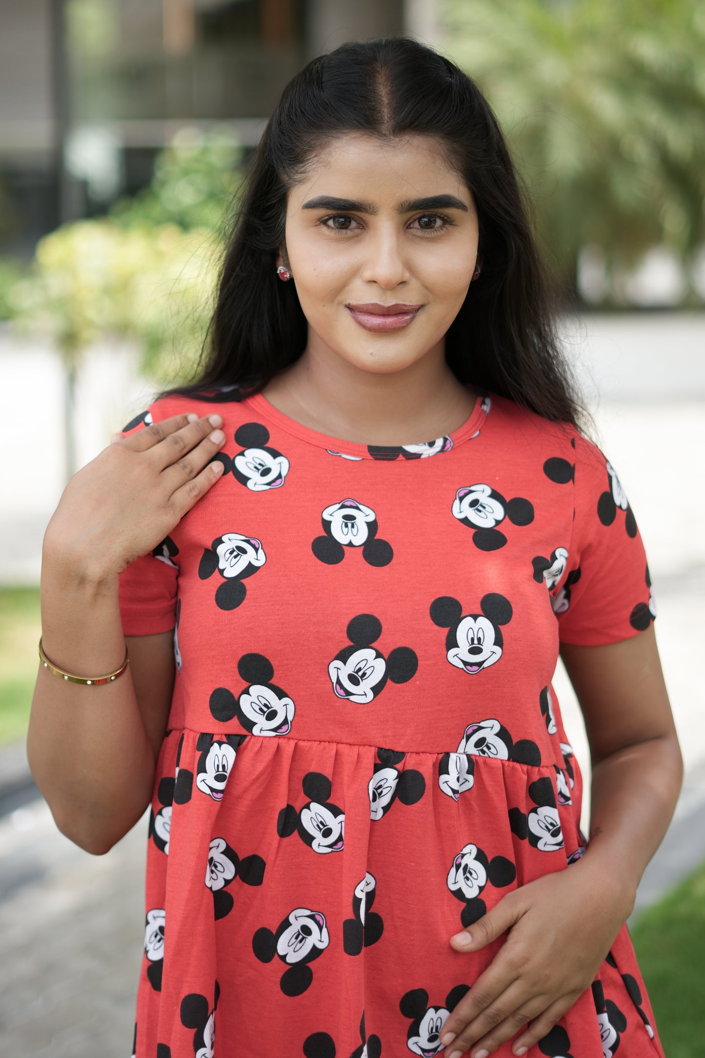 Red Mickey Peplum Co oords NF