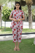 Pink red Heart  Peplum Co oords NF
