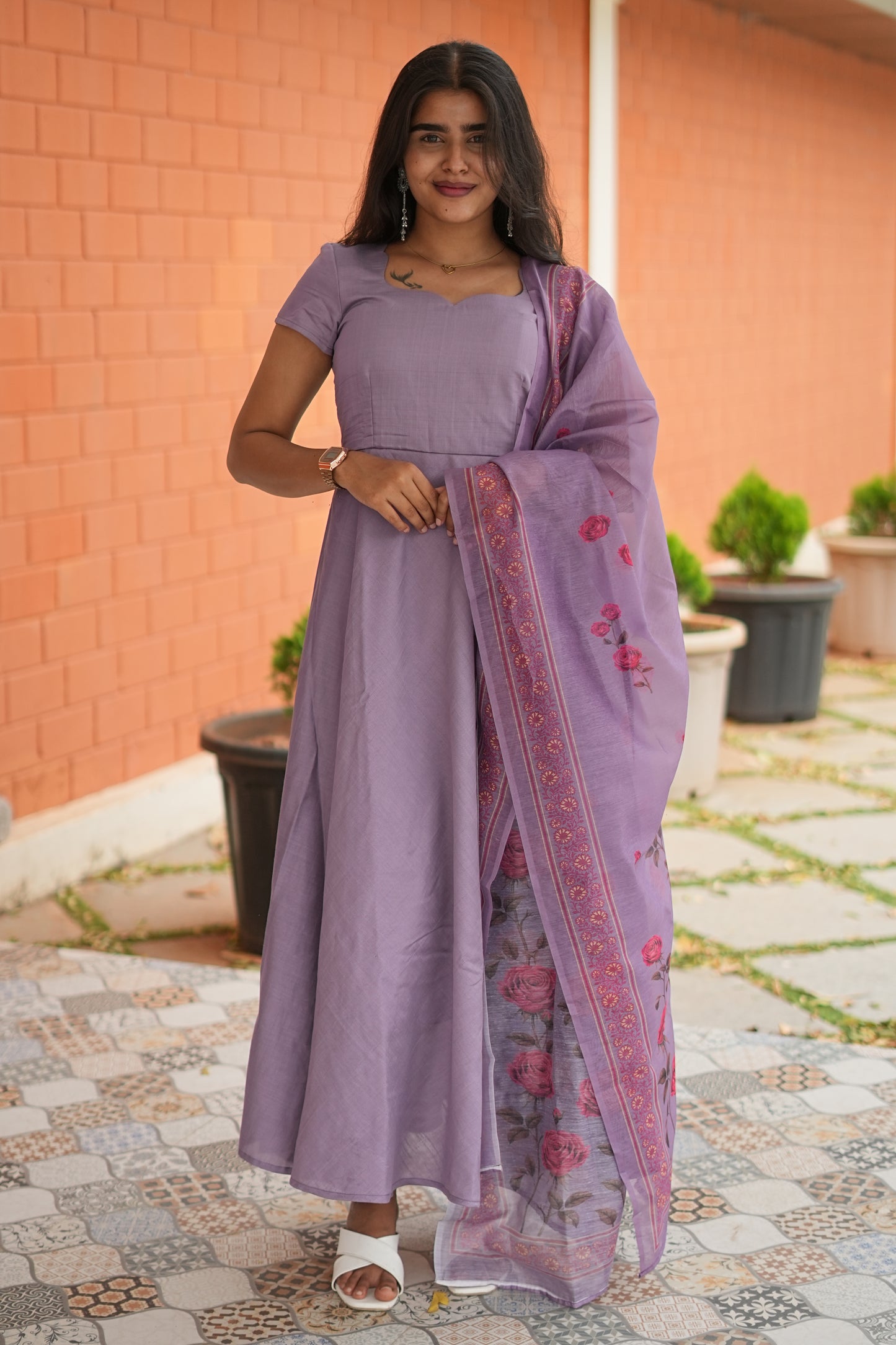 Lavelle Women's Mul Chanderi Cotton Ethnic Set with Dupatta| LCAL042
