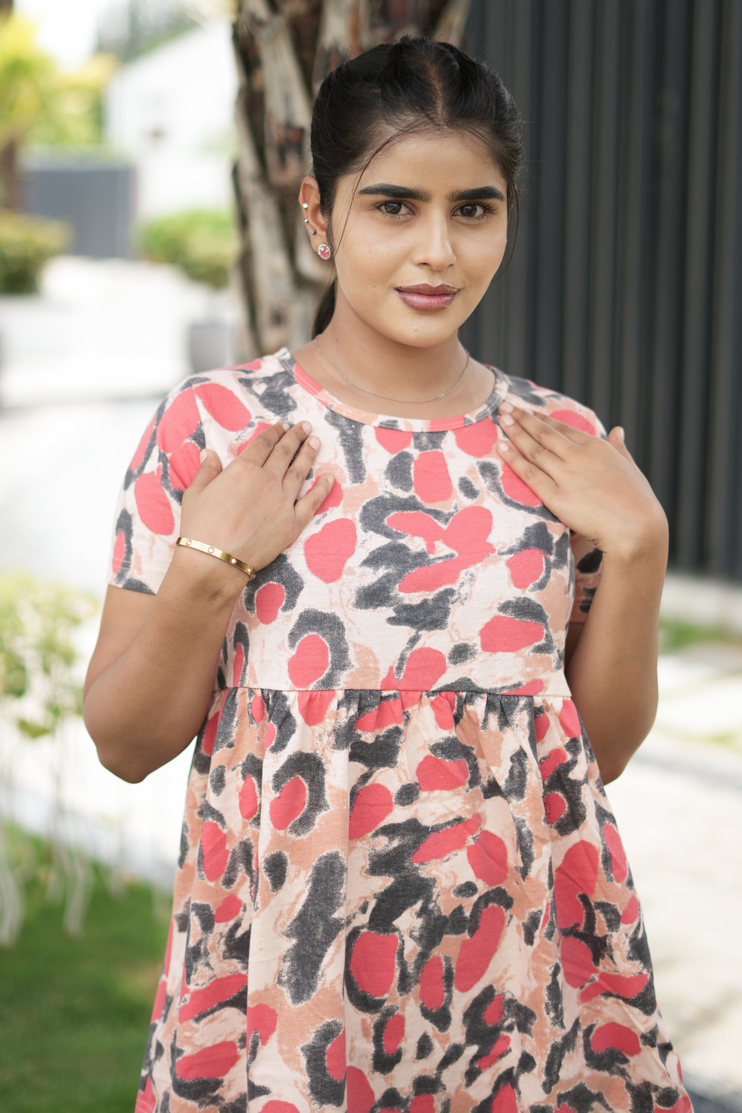 Red Black Peplum Co oords NF
