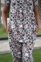 Grey Dot Peplum Co oords NF