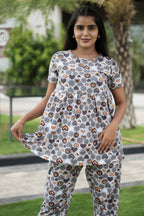 Grey Dot Peplum Co oords NF