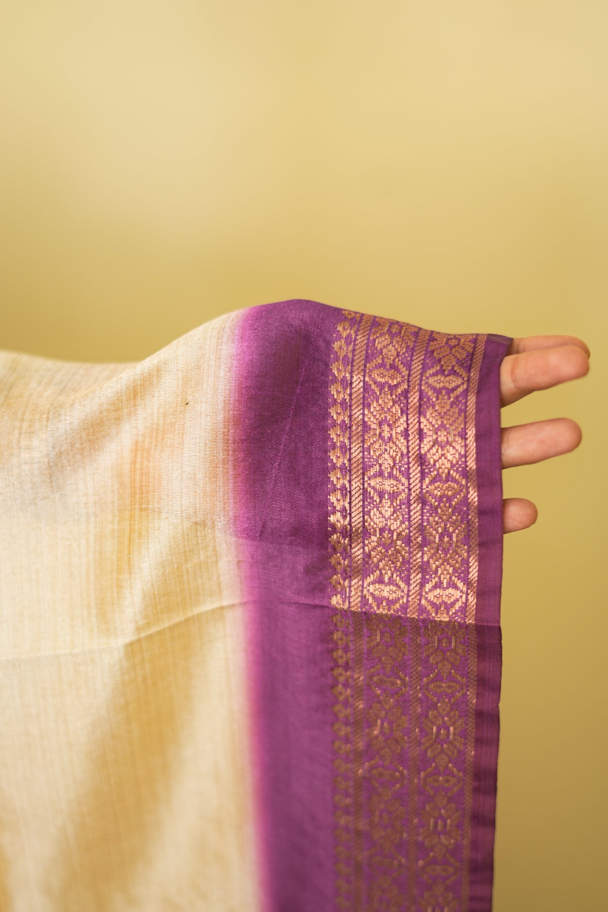 Magenta Purple Silk Blend Kurta Set with Kalamkari Print Dupatta | G - 020