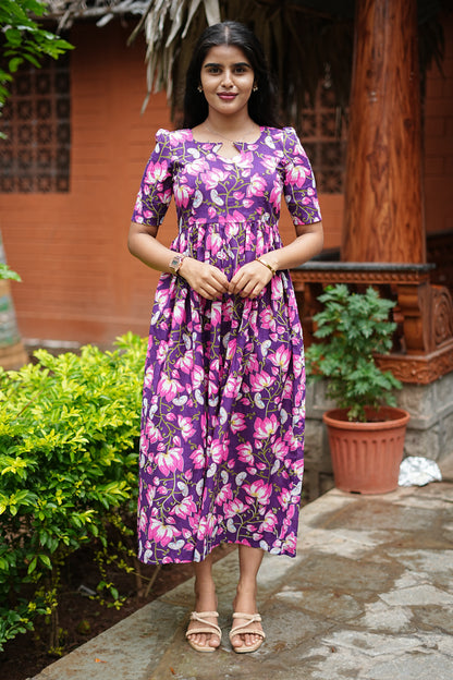 Purple Lotus Maxi Dress