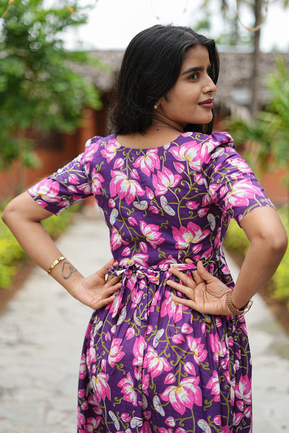 Purple Lotus Maxi Dress
