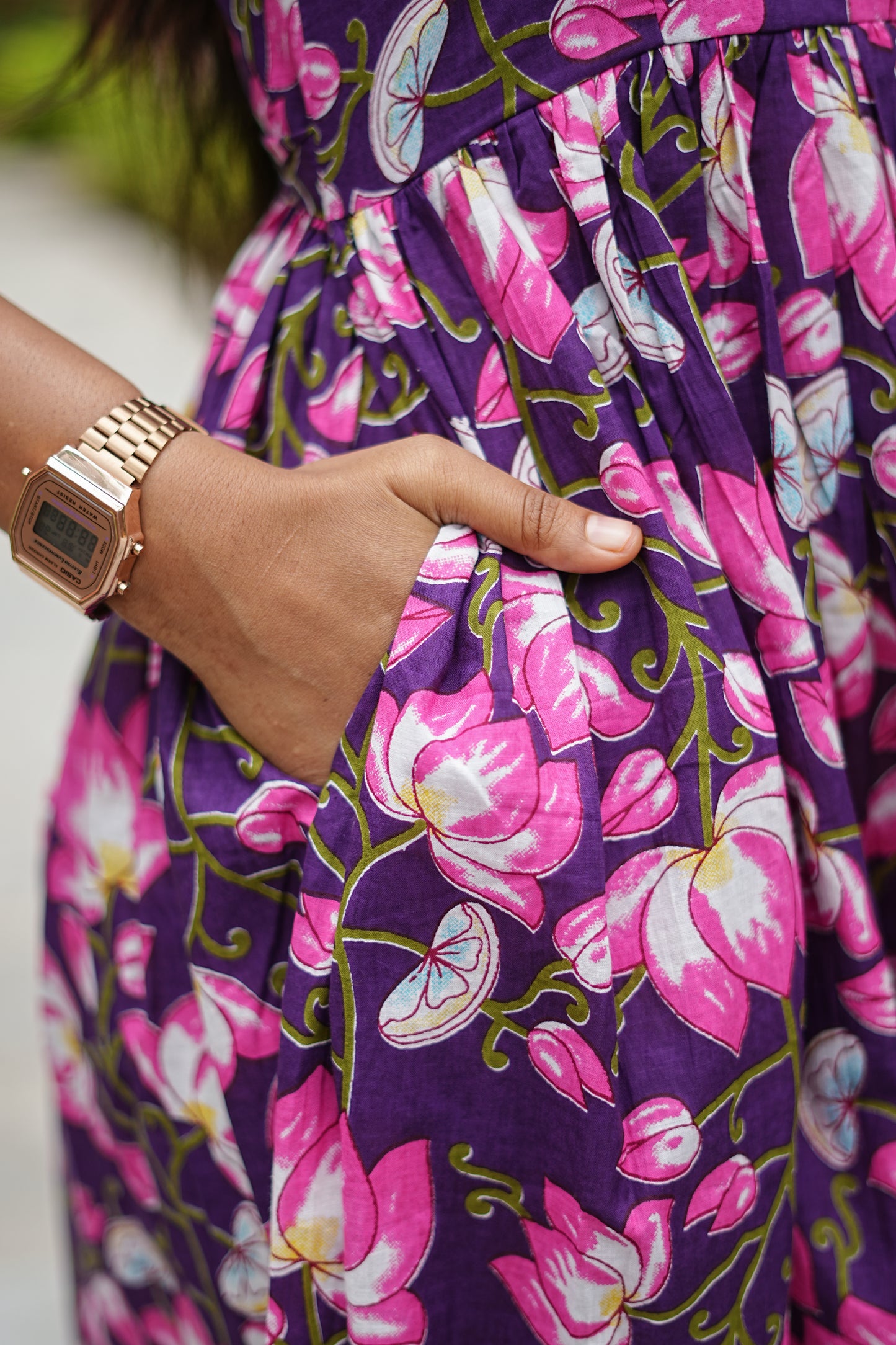 Purple Lotus Maxi Dress