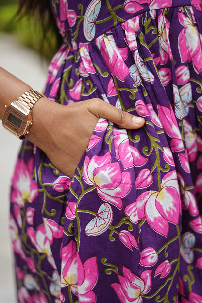 Purple Lotus Maxi Dress