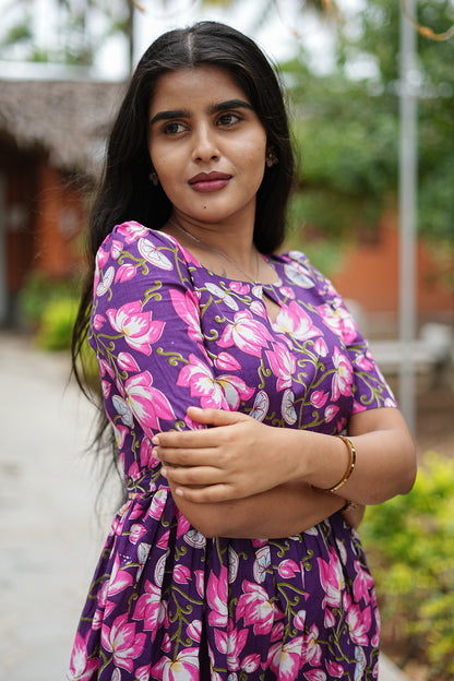 Purple Lotus Maxi Dress